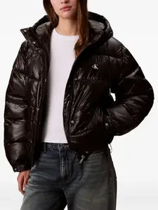 Куртка с капюшоном и логотипом Calvin Klein Jeans, черный