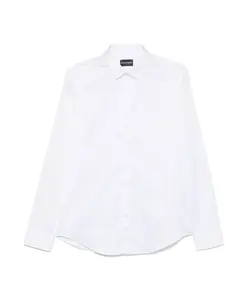 Классическая белая рубашка с воротником Emporio Armani, белый
