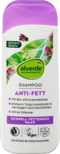 Шампунь alverde NATURKOSMETIK Shampoo Anti Fett Brennnessel, Zitronenmelisse, 200 ml