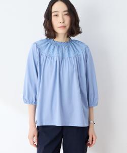 Пуловер с присборенным воротником для купирования