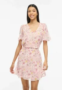 Блузка falia с v-образным вырезом и короткими рукавами Vila, Misty Rose