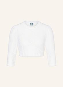 Блузка дирндль Алина из кружева с рукавами 3/4 Hammerschmid, белый