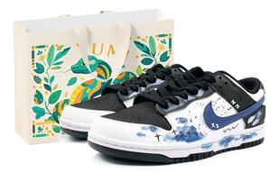 Nike Кроссовки для скейтбординга Unisex Dunk Coverage с защитой от истирания, дышащие, низкие, сине-черные