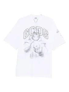 Футболка с принтом логотипа Gcds, белый