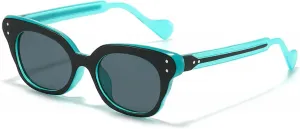 Винтажные квадратные мужские поляризованные солнцезащитные очки, модные женские солнцезащитные очки класса люкс UV400 257 Melrose, Black Green