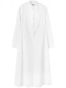 Платье-рубашка с длинными рукавами JIL SANDER, белый