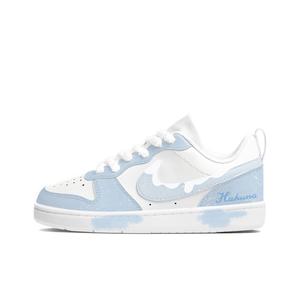 Детские скейтерские кроссовки Court Borough для младших школьников Nike, белый/синий