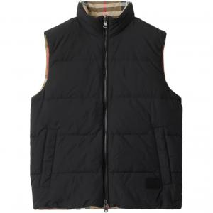 Burberry Пуховик мужской, черный, воротник стойка, умеренная посадка