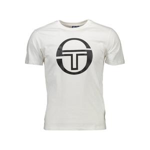 Белая хлопковая мужская футболка Sergio Tacchini
