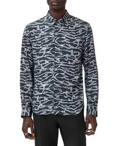 Рубашка Родни с принтом и пуговицами спереди John Varvatos, мультиколор