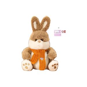 Милые плюшевые игрушки мальтозные кролики высота 23см/35см AOLETU, Yellow+Puppy Pull-Out Greeting Card