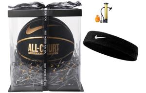 Nike Синтетический кожаный баскетбольный мяч черно-золотой размер 7 для тренировок
