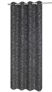 Штора на люверсах Турин 135x235 см серо-серебристая декоративная занавеска на люверсах шарф Textilpartner Helm