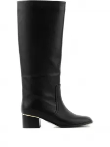 Кожаные сапоги до колена Lola Cruz, черный