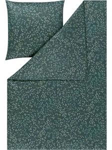 Постельное белье из трикотажного полотна Mako Interlock зеленого цвета Estella, 155 x 220 + 80 x 80 см