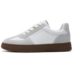 Staccato Серые туфли. Низкие стильные женские туфли для скейтбординга. Бело-серые