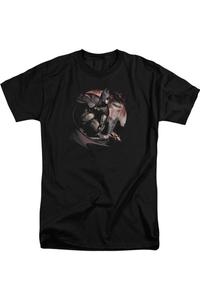 Футболка Batman Arkham City Blood Moon с коротким рукавом для взрослых Gildan, черный