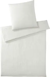 Элегантный комплект постельного белья из муслина, гладкий цвет, кремовый, размер 155x200+40x80 Elegante