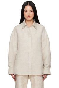 Бежевая рубашка La Croisière 'The Pasadena' JACQUEMUS