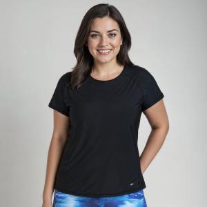 Женский свободный топ Adele с коротким рукавом Calypsa, черный