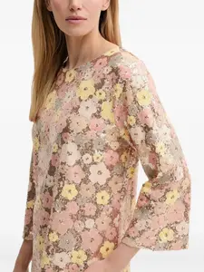 AlternifoliusBBKeiran мини-платье с цветочным принтом и пайетками Bruuns Bazaar, нейтральный