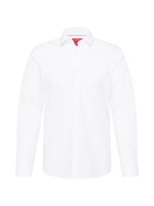 Рубашка Slim Fit на пуговицах HUGO Elisha, White