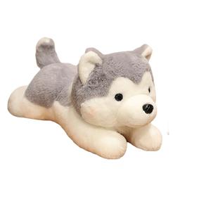 Игрушка плюшевая кроличий мех милый питомец дизайн Husky, щенок кукла 30см/40см/50см высота Handsome, светло-серый