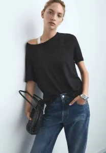 Расклешенные джинсы Mango, Dark Blue