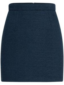Patou твидовая юбка мини из органического хлопка, синий