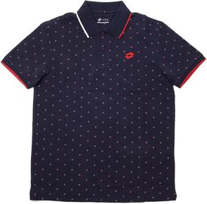 Мужская поло-рубашка с коротким рукавом Lotto 211009 L73 POLO с одним точечным рисунком, темно-синий