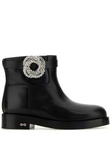 Ботинки из гладкой кожи MACH & MACH, черный