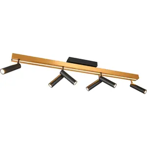 Потолочный светильник TRIO Leuchten LED ZENO выдвижной LED светильник с 6 регулируемыми спотами, затемняемый CCT LED-панель 1 шт. Цвет света регулируемый, в комплекте пульт дистанционного управления Trio Leuchten, Mess.matt schw. Matt