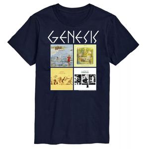Футболка с сеткой Big & Tall Genesis Album License, синий