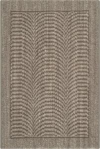 Ковер SAFAVIEH, 61 x 92 см, Palm Beach Collection, Silver, дизайн из сизаля и джута, идеально для помещений с высокой проходимостью: прихожая, гостиная, спальня (PAB322D)