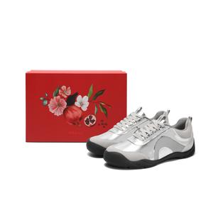 Нескользящие и износостойкие легкие повседневные туфли Starry Sky Journey с низким верхом, женские, серебристая коробка BELLE, Silver Box