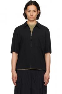 Черная марлевая рубашка Solid Homme