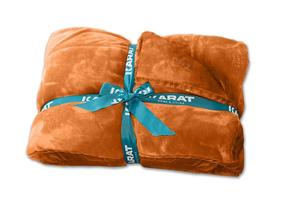 Мягкое одеяло KARAT Grace, коричневый - белый - 220 х 240 см