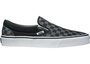 Кроссовки Vans Classic Slip-On (Checkerboard) чёрные/оловянные