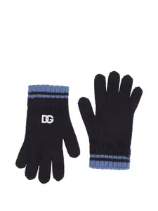 Перчатки в рубчик Dolce & Gabbana Kids, синий