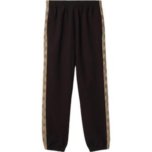 Обрезанные хлопковые спортивные брюки Burberry, сиреневый коричневый