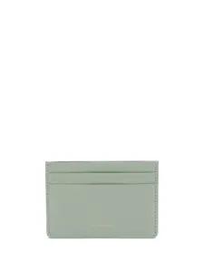 Кожаный картхолдер Jil Sander, зеленый