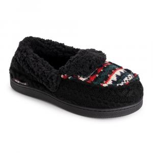 MUK LUKS Anais Женские тапочки-мокасины, цвет Black Geo