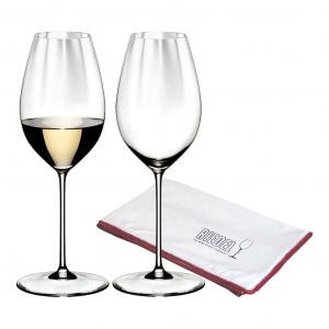 RIEDEL КОМПАНИЯ ПО ПРОИЗВОДСТВУ БОКАЛОВ ДЛЯ ВИНА Бокал для белого вина Sauvignon Blanc, набор 2 шт., 440 мл, прозрачный, включая салфетку для полировки Riedel The Wine Glass Company, прозрачный
