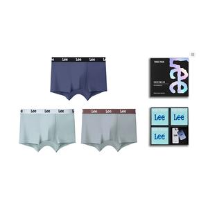 Мужские трусы боксеры упаковка 3 штуки Lee, бежевый