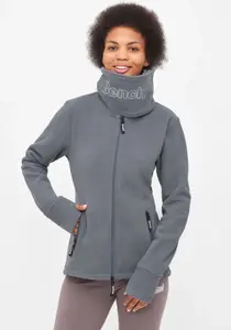 Bench Флисовая куртка "ВОРОНКА" (1 шт.), без капюшона, с вышивкой блестками, серый