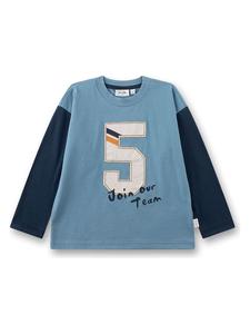 Sanetta Kidswear Футболка с длинными рукавами светло-голубого/темно-голубого цвета