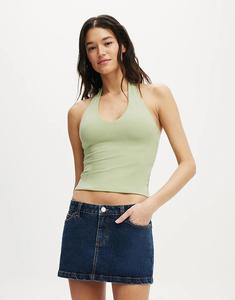 Юбка из денима Cotton On Micro Low синего цвета - MBLUE