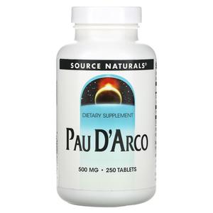 Добавка Source Naturals Pau D'Arco 500 мг, 250 таблеток (250 мг на таблетку)