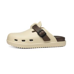 Сандалии унисекс из ЭВА, тихие, устойчивые к запахам и истиранию, с закрытым носком NANJIREN, Beige Brown