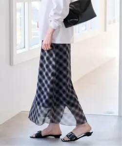 Прозрачная клетчатая облегающая юбка U By Spick&Span, цвет Black